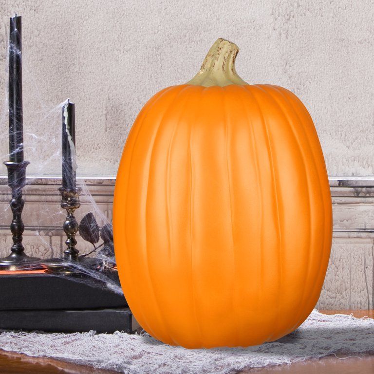 Way To Celebrate Halloween Orange Pumpkin Decoration, 13" | Walmart (US)