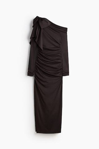 H & M - Bow-Detail Bodycon Dress - Brown | H&M (US + CA)
