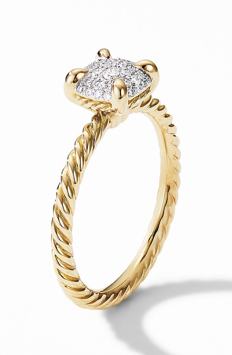 Chatelaine® Ring in 18K Gold with Pavé Diamonds | Nordstrom