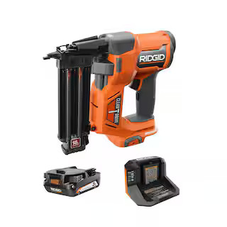 RIDGID 18V Brushless Cordless 18-Gauge 2-1/8 in. Brad Nailer with CLEAN DRIVE Technology with 2.0... | The Home Depot