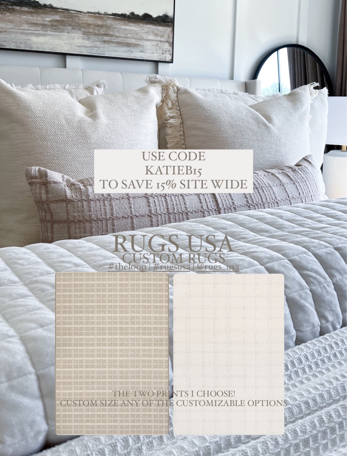 Rugs USA custom rugs! 

Pick your print, color and custom size! 



#LTKsalealert #LTKhome