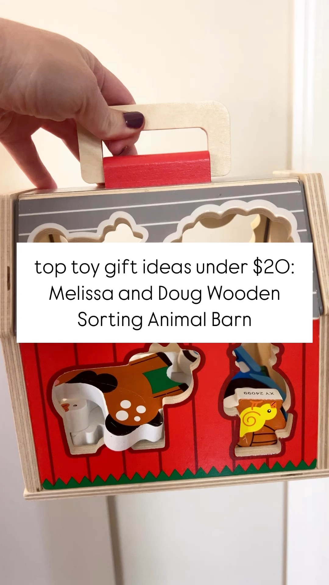 🎁 Join me as I count down the top toy gift ideas for play and development! 🎁
 Every week until Christmas, I’ll be sharing my top gift picks under $50—affordable, engaging, and guaranteed to keep your little ones entertained while building important skills 🧸✨.
Say hello to the Melissa and Doug Wooden Barn with Sorting Animals—only $17 on Amazon! We got this for my toddler last year, and it’s still a playroom favorite 🎉. From sorting and matching to pretend play, this barn keeps little hands busy and little minds learning 🐄🚜. Plus, it’s a great way to build vocabulary and speech as toddlers practice naming the animals and making their sounds 🐓🐷!
✨ Gift Idea: Wooden Barn with Animal Sorting Pieces 🐣 Builds: Fine Motor Skills, Sorting, Imaginative Play, Vocabulary and Speech 👶 Ages: 1-3 💰 Price: $17 on Amazon 🏠 Play: Perfect for Indoor Play 🔄 Versatility: Great for matching games, animal storytelling, and open-ended play
Hi, I’m Kristina—former kindergarten teacher turned stay-at-home mom of 3 ❤️. I’ve spent years hunting for the best toys for my kids, and I’m excited to share my favorite finds with you! These are the toys that truly stick around 🏆. Every toy I recommend supports child development in one or more key areas—gross motor skills, fine motor skills, imaginative play, vocabulary building, or problem-solving—so you can feel confident in your gift choices 🎄🧸.
Follow me @kristinaharrill for the next toy gift idea coming soon!



#LTKBaby #LTKGiftGuide #LTKKids