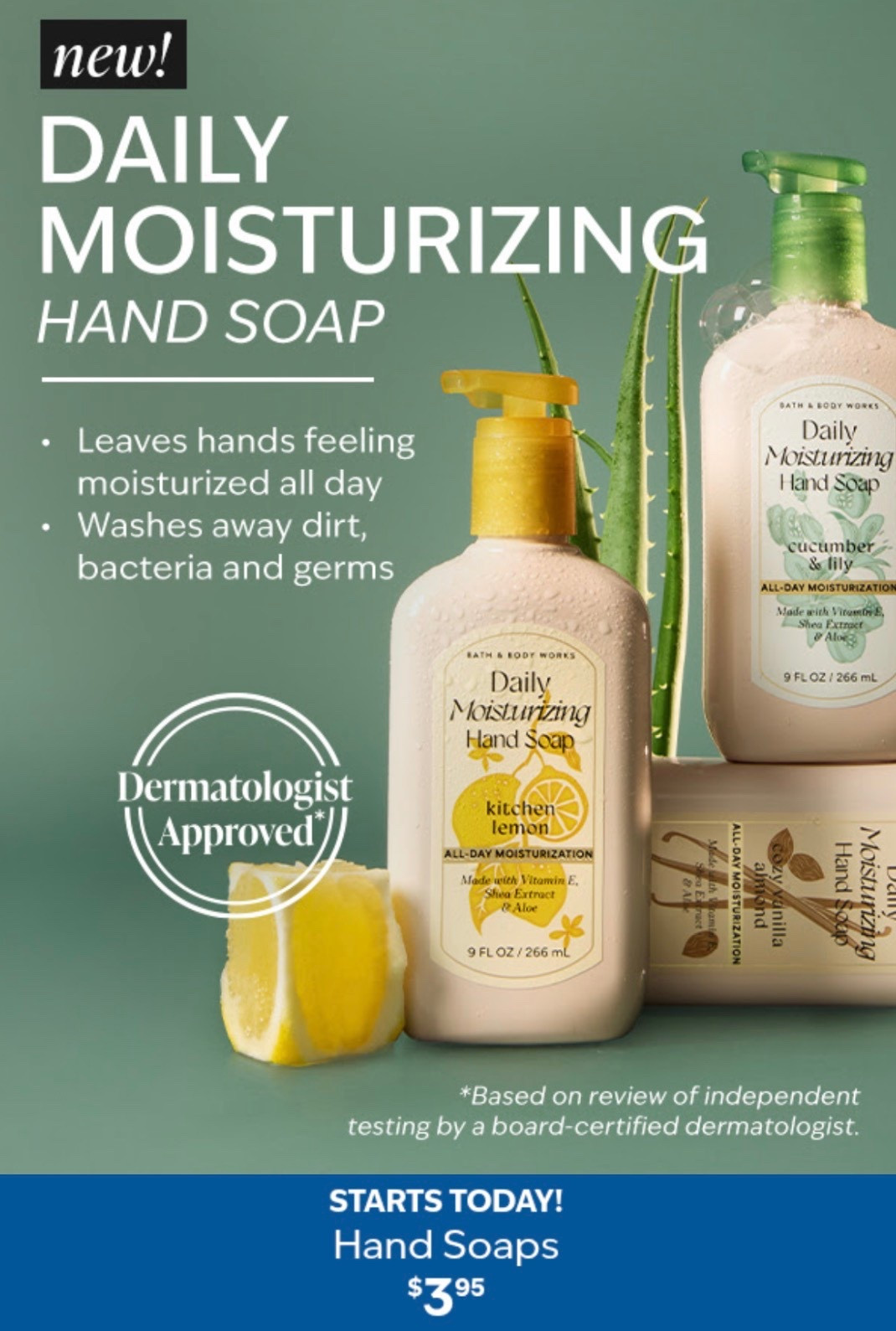 Happy Saturday! Bath & Body Works just launched a new line of Moisturizing Hand Soaps that are meant to help combat the dryness this time of year that leaves hands cracked and hurting. The clean formula is super moisturizing and gentle for hands, and some excellent scents are available. These larger size bottles are on sale right now for $3.95 as a launch special! 

#LTKBeauty #LTKHome #LTKSaleAlert