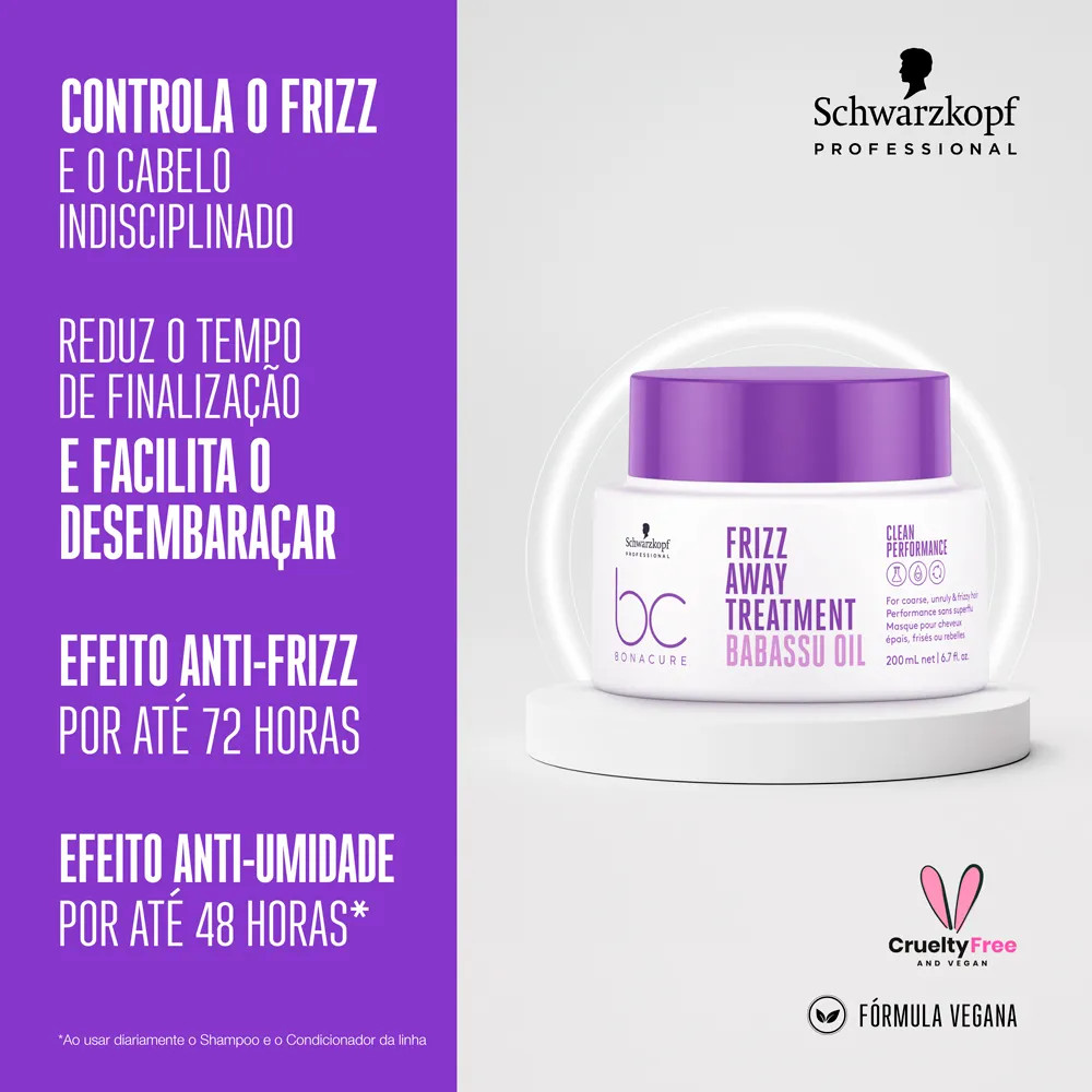 Máscara Anti-frizz Schwarzkopf Professional Bonacure Frizz Away 200 ml | Amobeleza (BR)
