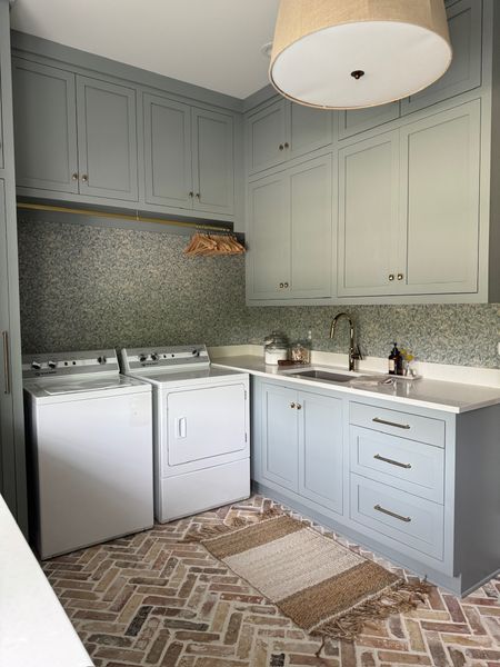 The laundry room! 🤍 The paint color of the cabinet’s is Benjamin Moore’s “Puritan Gray”

Loverly Grey, home finds, home decor, laundry room 

#LTKhome