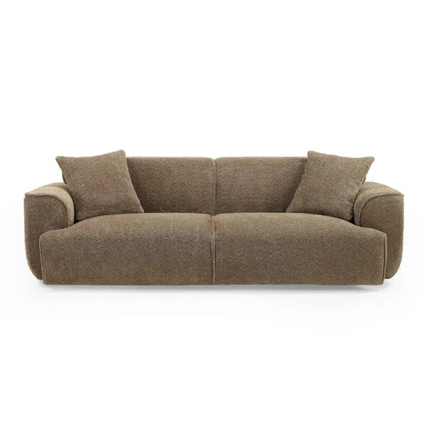 MINIMORE Modern Style Sofa 91" Round Arm Sofa | Wayfair North America