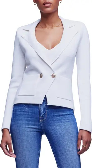 L'AGENCE Sofia Cotton Blend Cardigan Blazer | Nordstrom | Nordstrom
