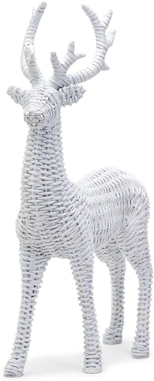 Two's Company Basketweave Winter Deer Decor | Amazon (US)