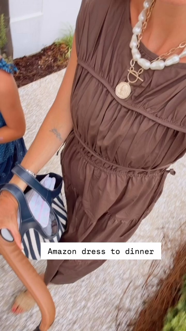 Cannot believe this brown dress is Amazon! I'm so impressed with the quality! Wearing a S! Loverly Grey, Amazon, maxi dress, resort wear, vacation looks, summer dress

#LTKootd #LTKSeasonal #LTKTravel