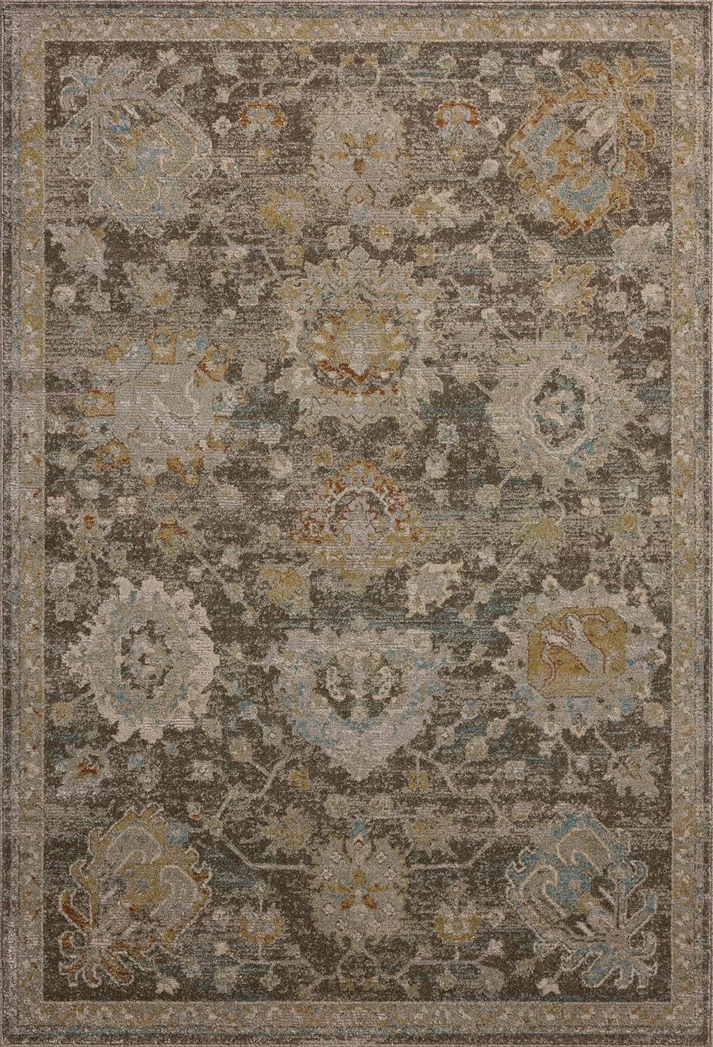 Loloi Magnolia Home by Joanna Gaines Mona Collection MOA-02 BARK/Multi 5' x 7'-8" Area Rug | Amazon (US)