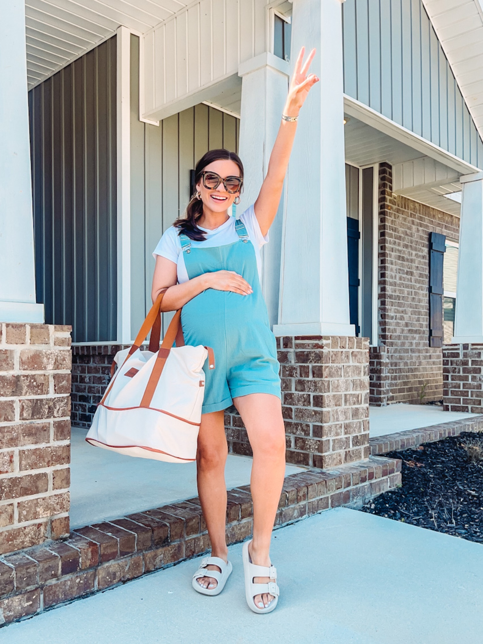 Travel outfit, babymoon, maternity style, bump friendly overalls, summer romper, jumpsuit 

#LTKFind #LTKbump #LTKSeasonal