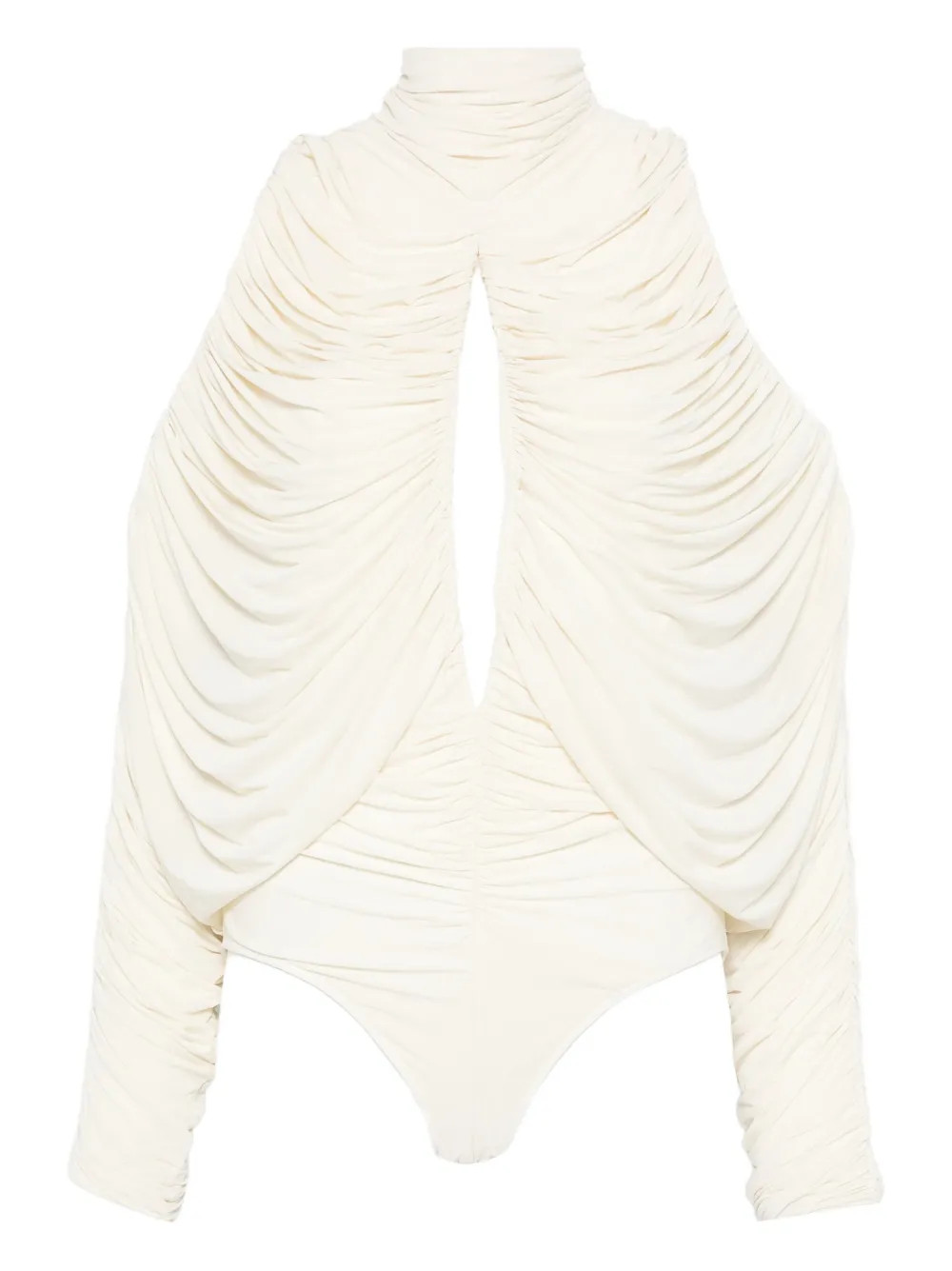 FRANCESCO MURANO Ruched Keyhole Bodysuit | White | FARFETCH | Farfetch Global