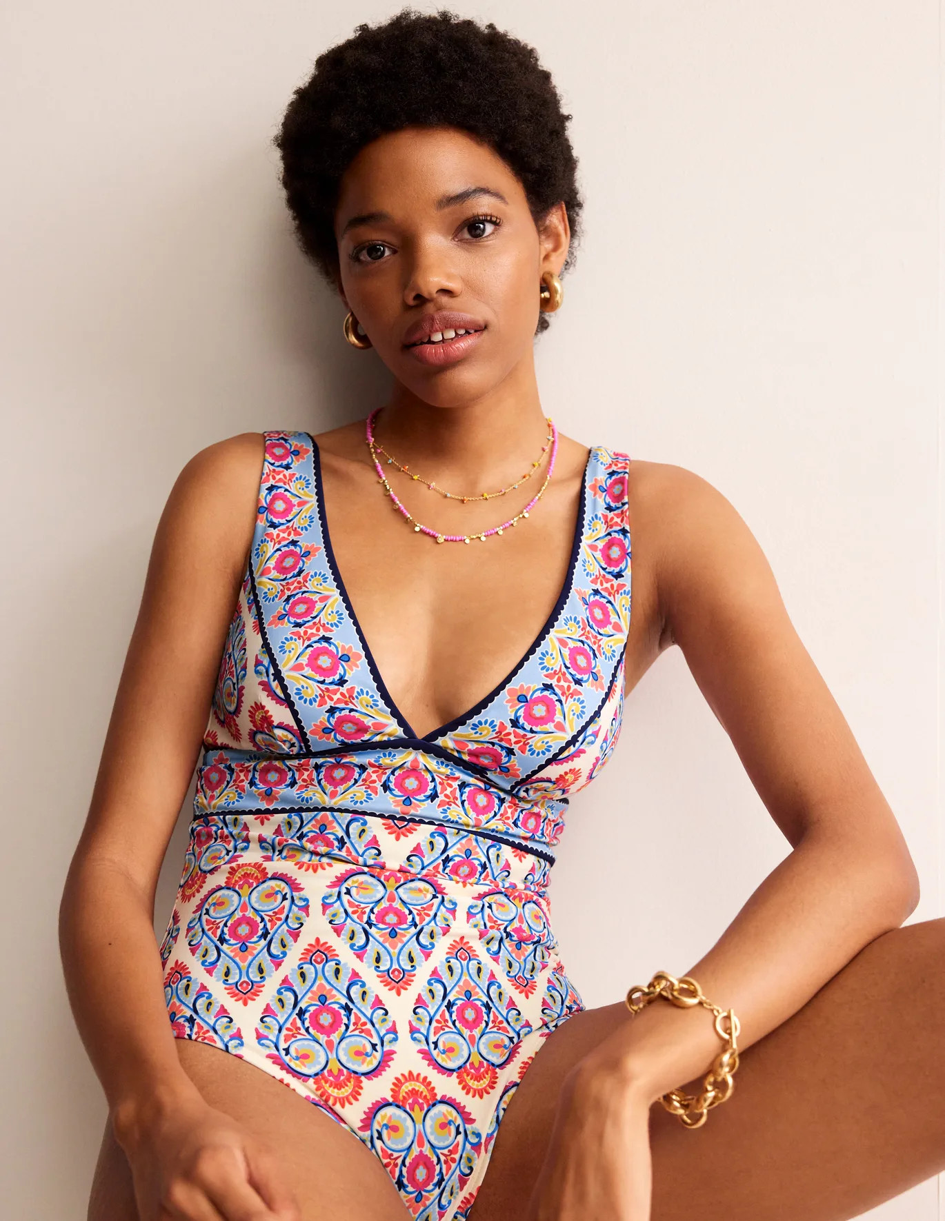 Porto V-neck Swimsuit | Boden (US)