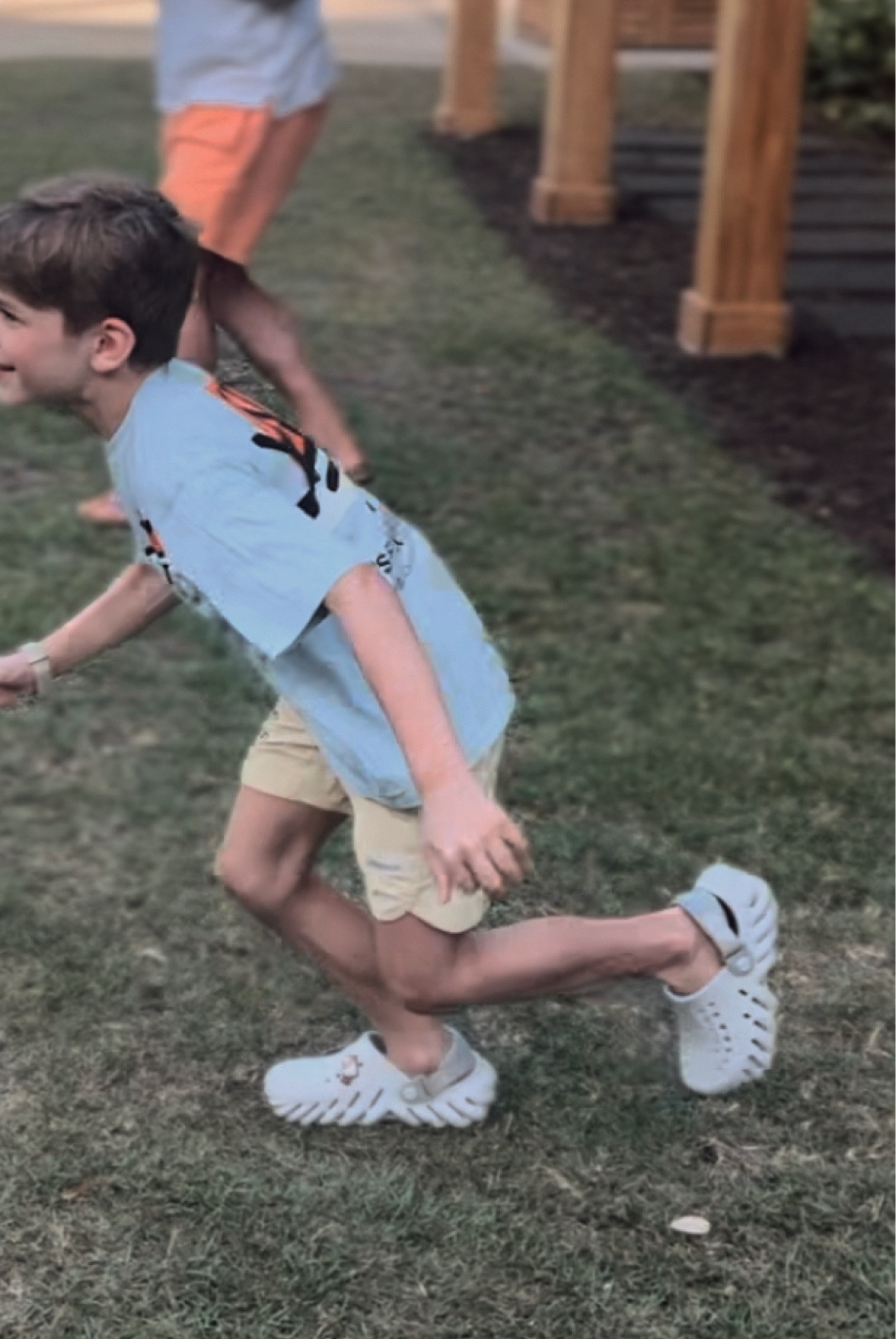 Echo croc in “atmosphere” grey color
He’s wearing kid size 2 (if in between then size down!)

#LTKkids #LTKstyletip #LTKshoecrush