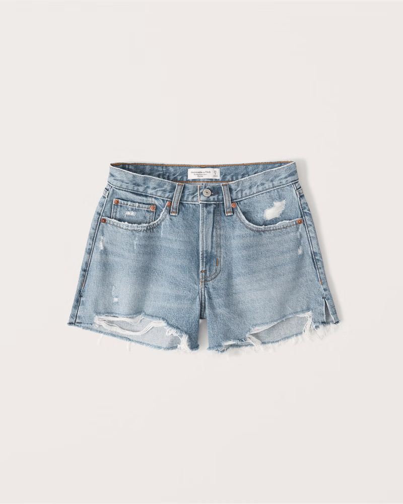 Mid Rise Boyfriend Shorts | Abercrombie & Fitch (US)