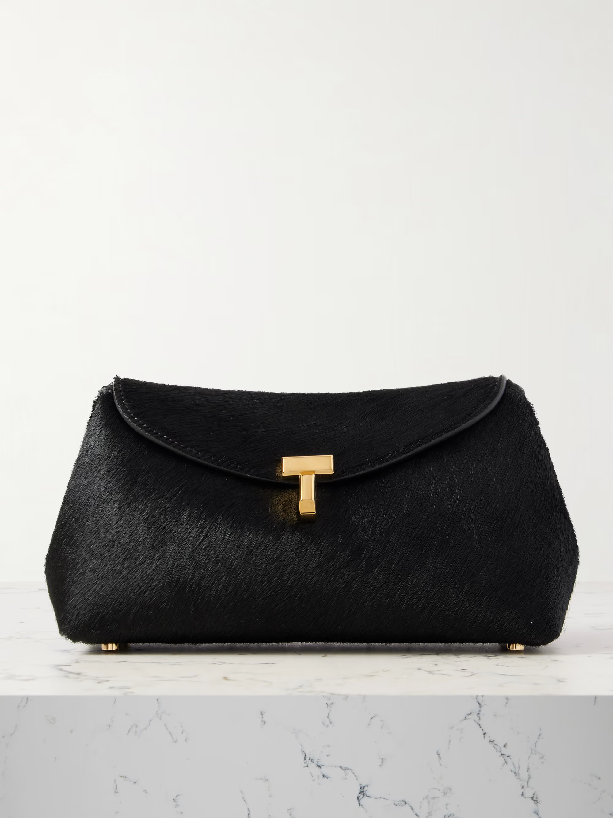 T-Lock mini calf hair clutch | NET-A-PORTER (US)