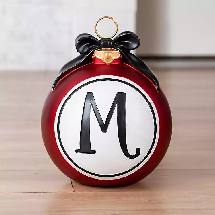 Red Monogram M Ornament | Kirkland's Home