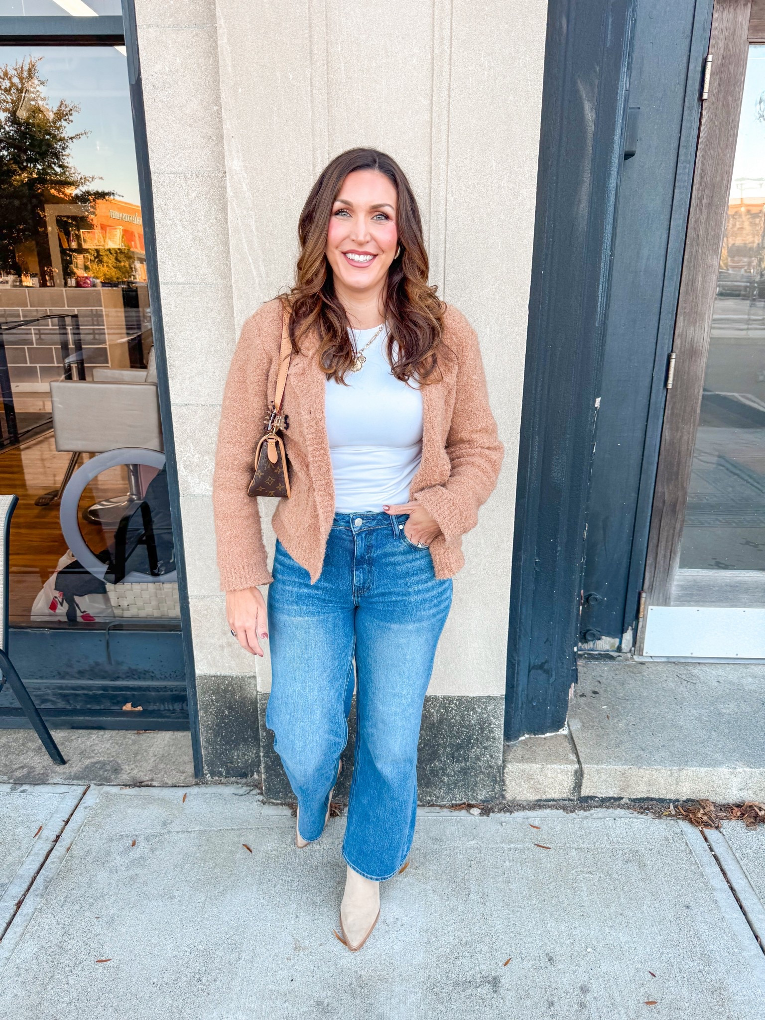 Casual Fall date night idea 
T-shirt: large 
Sweater: large
Jeans: 29
Shoes: 9 

#LTKMidsize #LTKFindsUnder100 #LTKSaleAlert