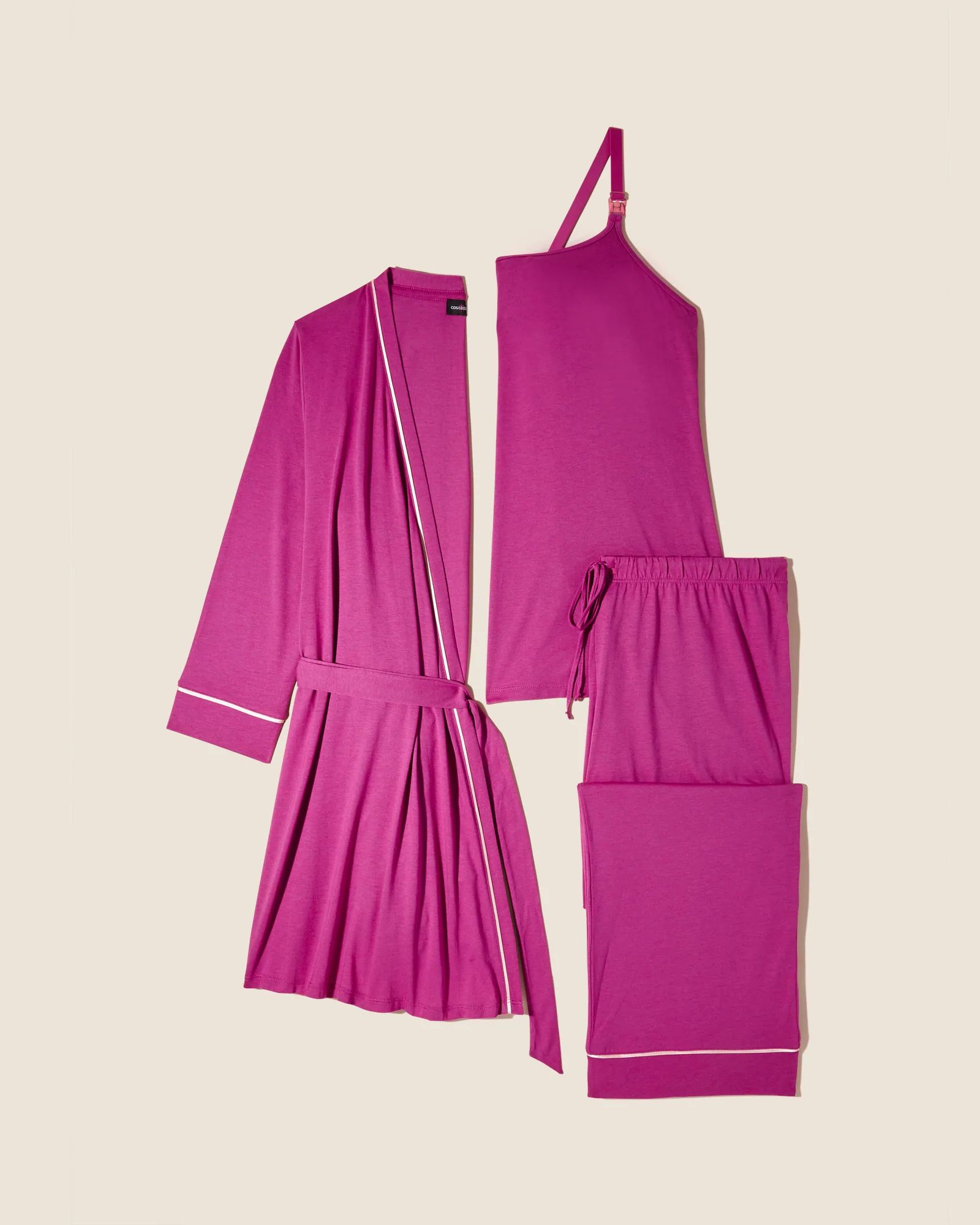 Bella Nursing 3 piece pajama set with robe | Cosabella
