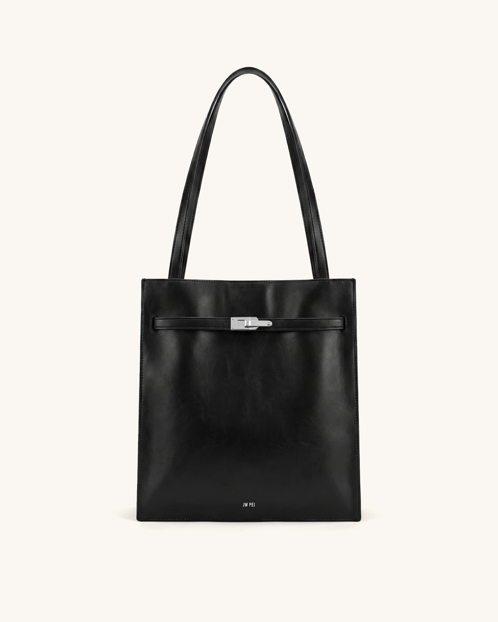 Noelle Belted Tote Bag - Black | JW PEI US