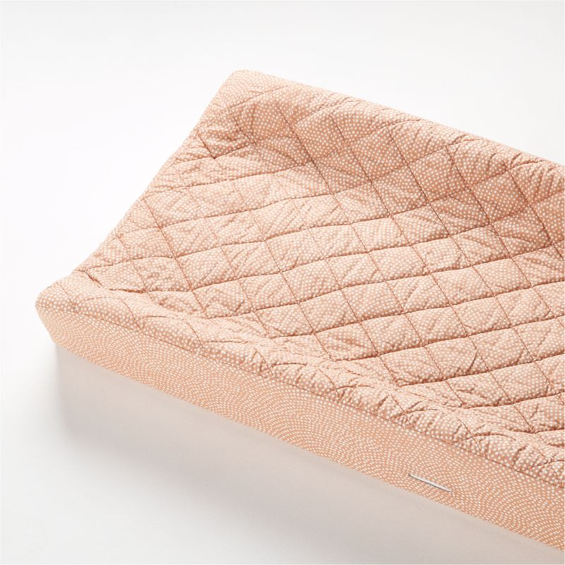 Modern Batik Organic Clay Baby Changing Pad Cover by Leanne Ford + Reviews | Crate & Kids | Crate & Barrel