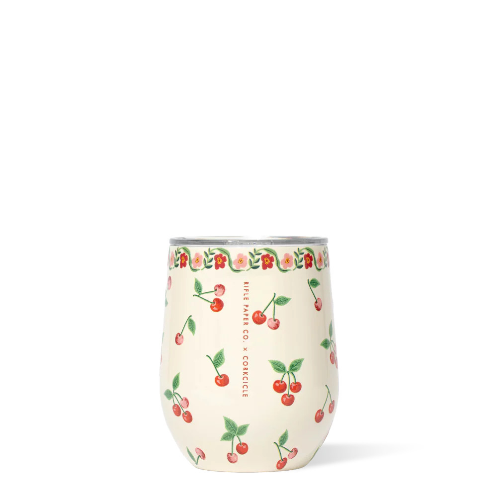 Rifle Paper Co. Stemless - 12oz / Cherries | Corkcicle