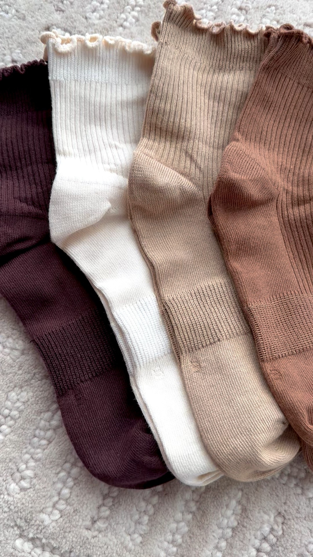 Pack of soft neutral socks with pretty ruffle trim to wear all winter long or cozy days 

#LTKSeasonal #LTKFindsUnder50 #LTKselfcare