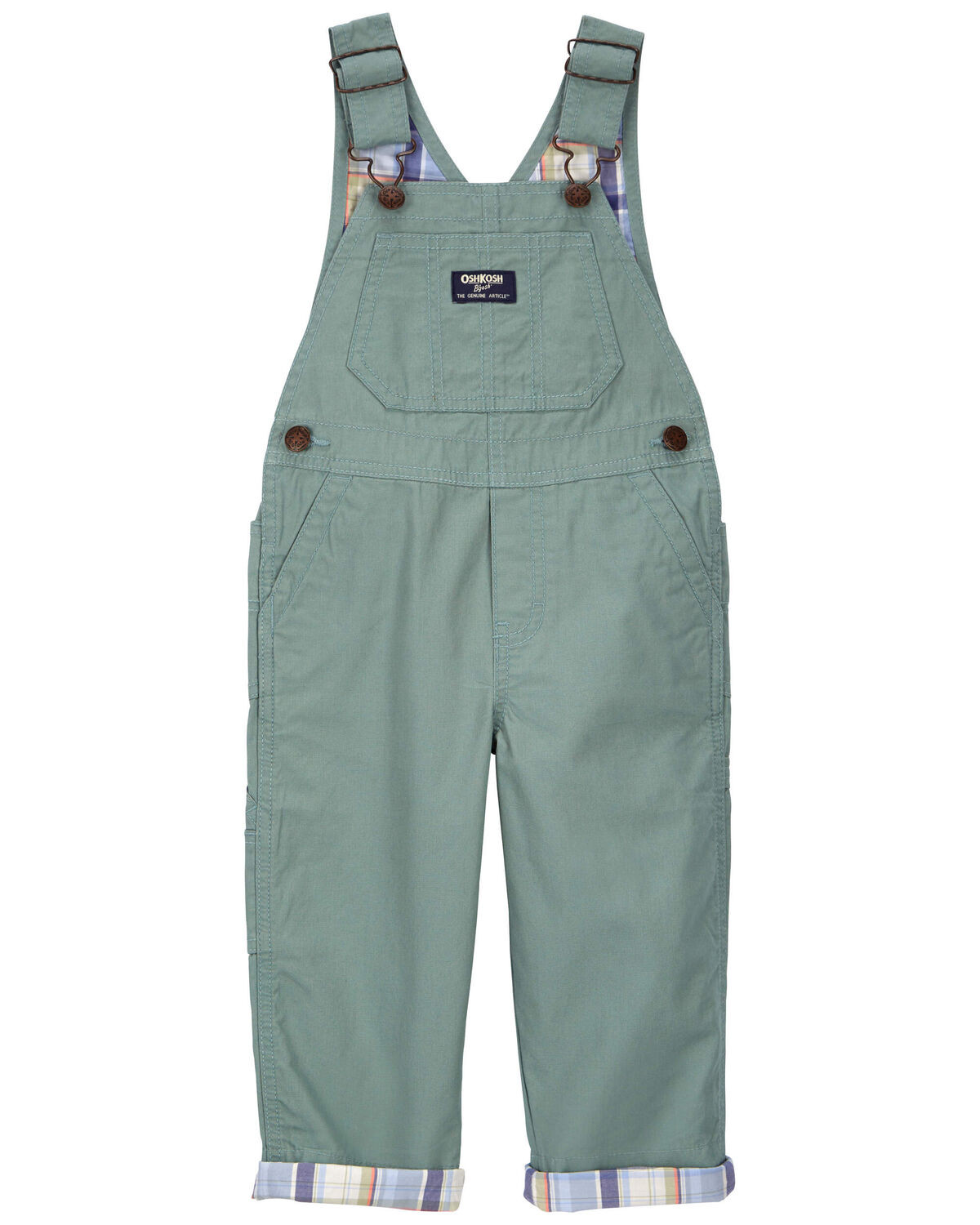 Toddler Plaid Lined Lightweight Canvas Overalls - OshKosh | Carter's | Carter's Inc