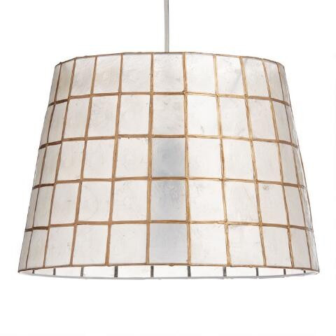 Gold Capiz Tapered Table Lamp Shade | World Market
