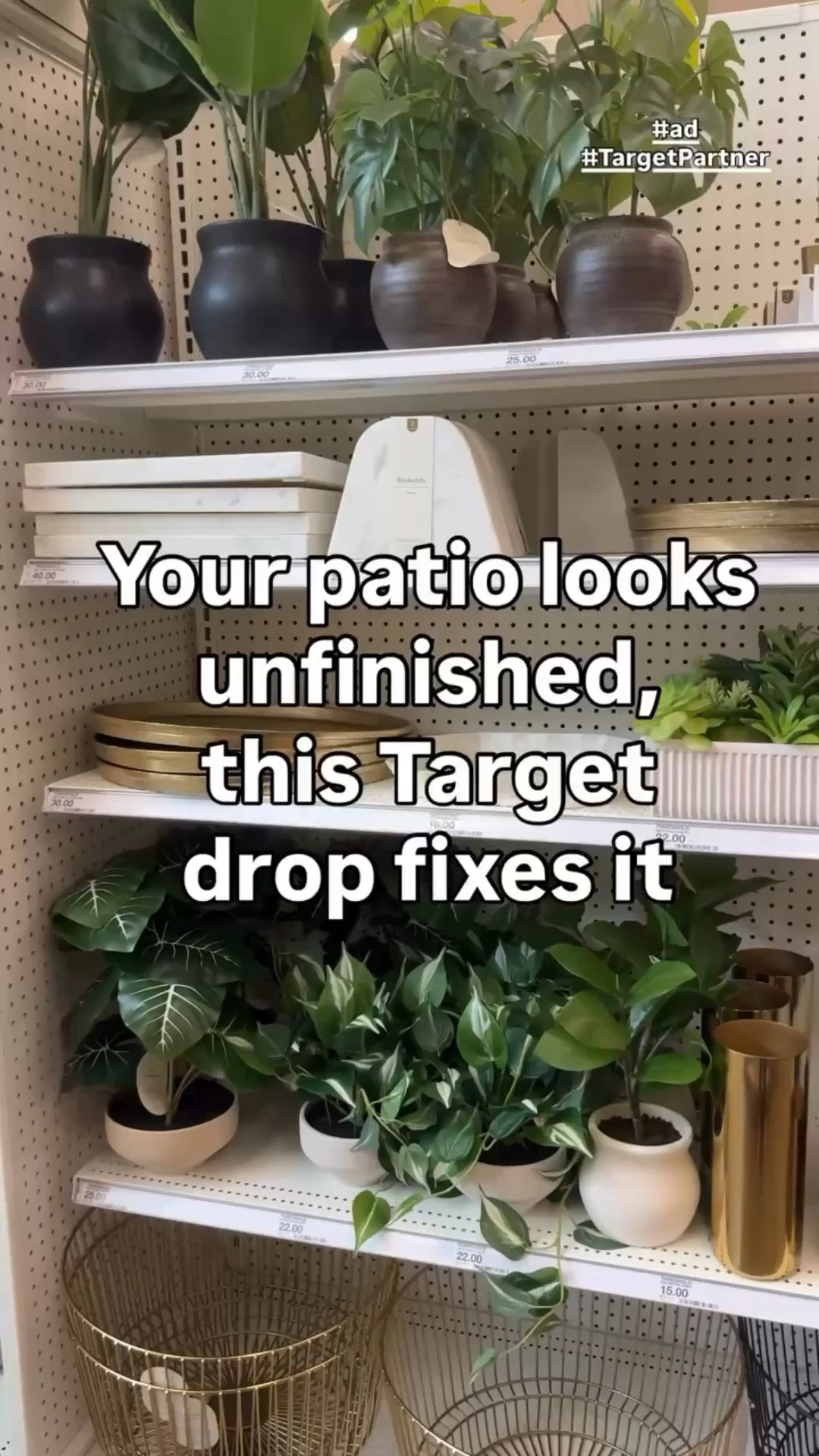Patio decor @Target just got an upgrade with the newest Threshold outdoor collection, and it is perfect for an instant seasonal refresh. #ClubTarget #TargetPartner #TargetPatioRefresh

From faux plants and artificial greenery that actually look real, to gold trays, woven baskets, and soft floral accents, every piece is designed to make your patio feel styled without effort.

If you are searching for patio decor ideas, outdoor living upgrades, or affordable Target home finds, these are easy swaps that completely change the vibe of your space for spring and summer.

Perfect for small patios, porches, balconies, or backyard styling when you want that cozy but elevated outdoor look.

Which piece would you add first?

Follow @sparklinginstyle for more Target home finds and patio decor inspiration.

#targetfinds #patiodecor thresholdtarget outdoordecor homedecor

Target patio decor, threshold outdoor collection Target, patio decor ideas 2026, outdoor styling ideas, faux plants decor, artificial plants home decor, affordable patio upgrades, spring patio refresh ideas, backyard decor inspiration, porch decor Target finds