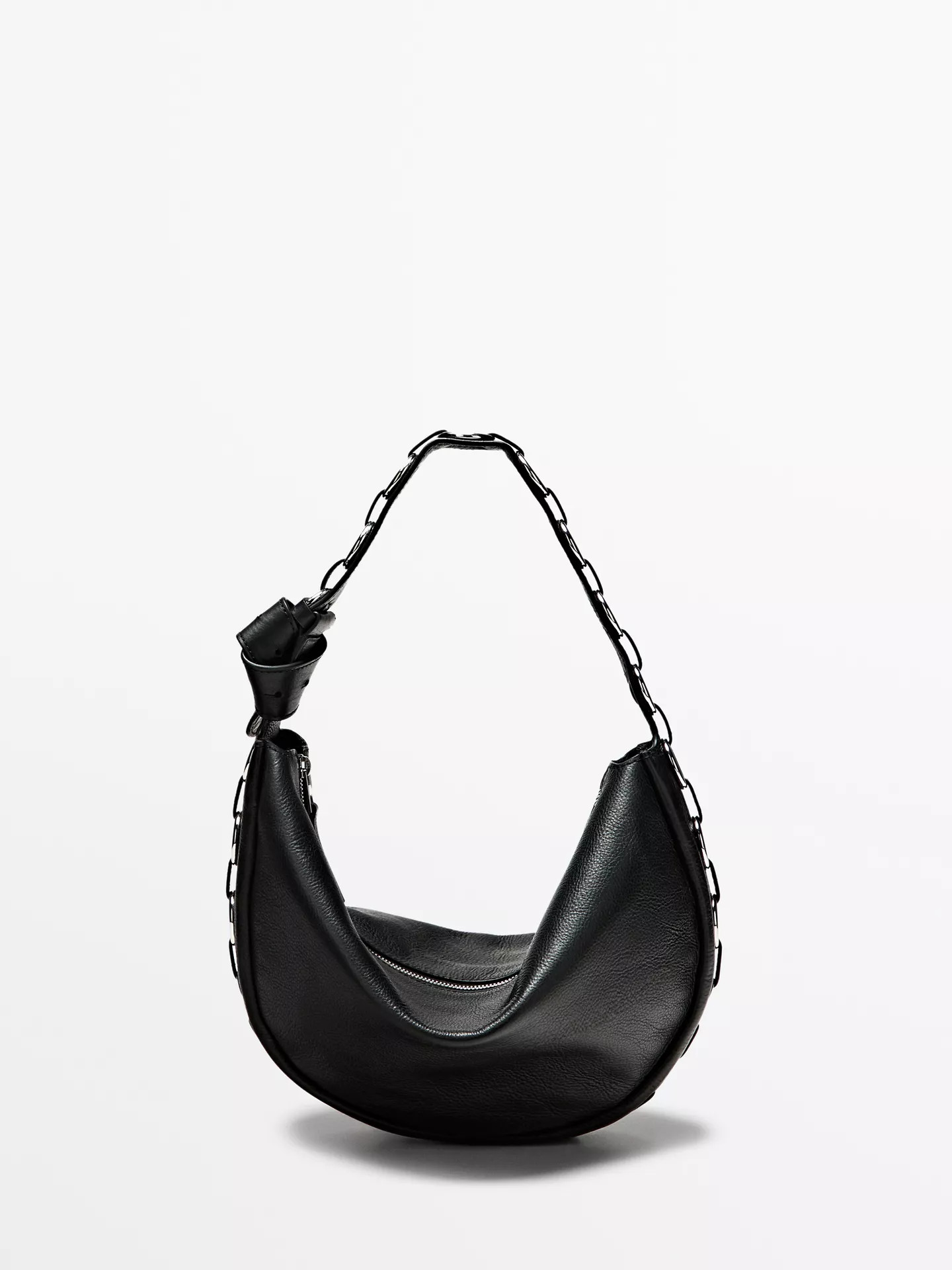 Nappa leather bag with eyelets | Massimo Dutti US