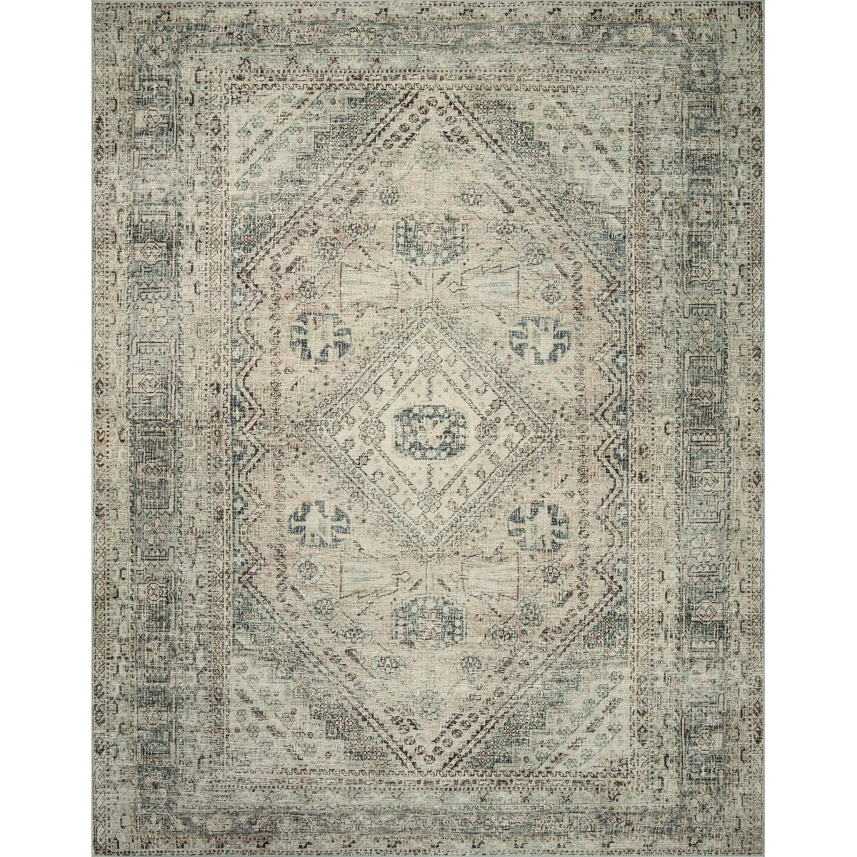 Magnolia Home By Joanna Gaines X Loloi Sinclair Machine Washable Natural / Sage Area Rug & Review... | Wayfair North America