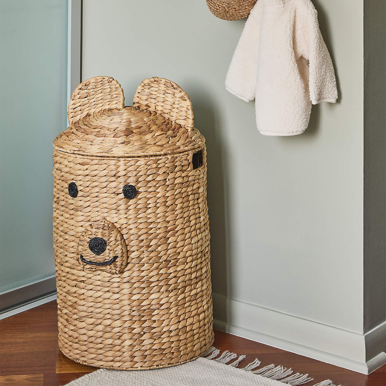 Bear Woven Kids Hamper with Handles + Reviews | Crate & Kids | Crate & Barrel