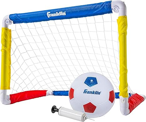 Franklin Sports Kids Mini Soccer Goal Sets - Backyard + Indoor Mini Net and Ball Set with Pump - ... | Amazon (US)