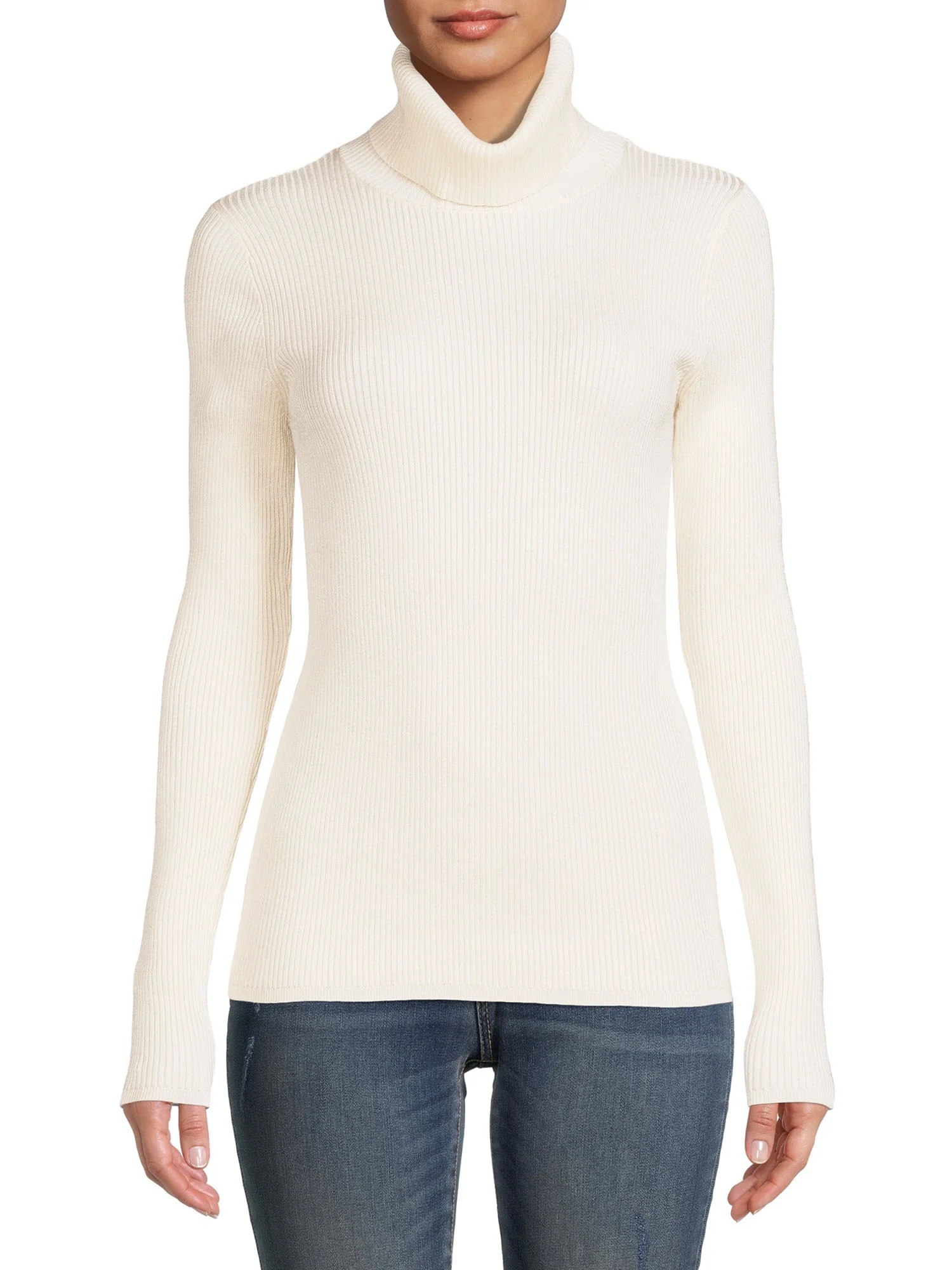 Time and Tru Women's Turtleneck Sweater - Walmart.com | Walmart (US)