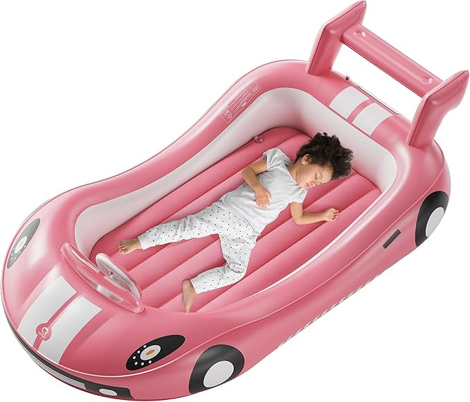 QPAU Inflatable Kids Bed, Toddler Travel Bed with Sides, for Camping, Traveling, Hotel, or Home U... | Amazon (US)