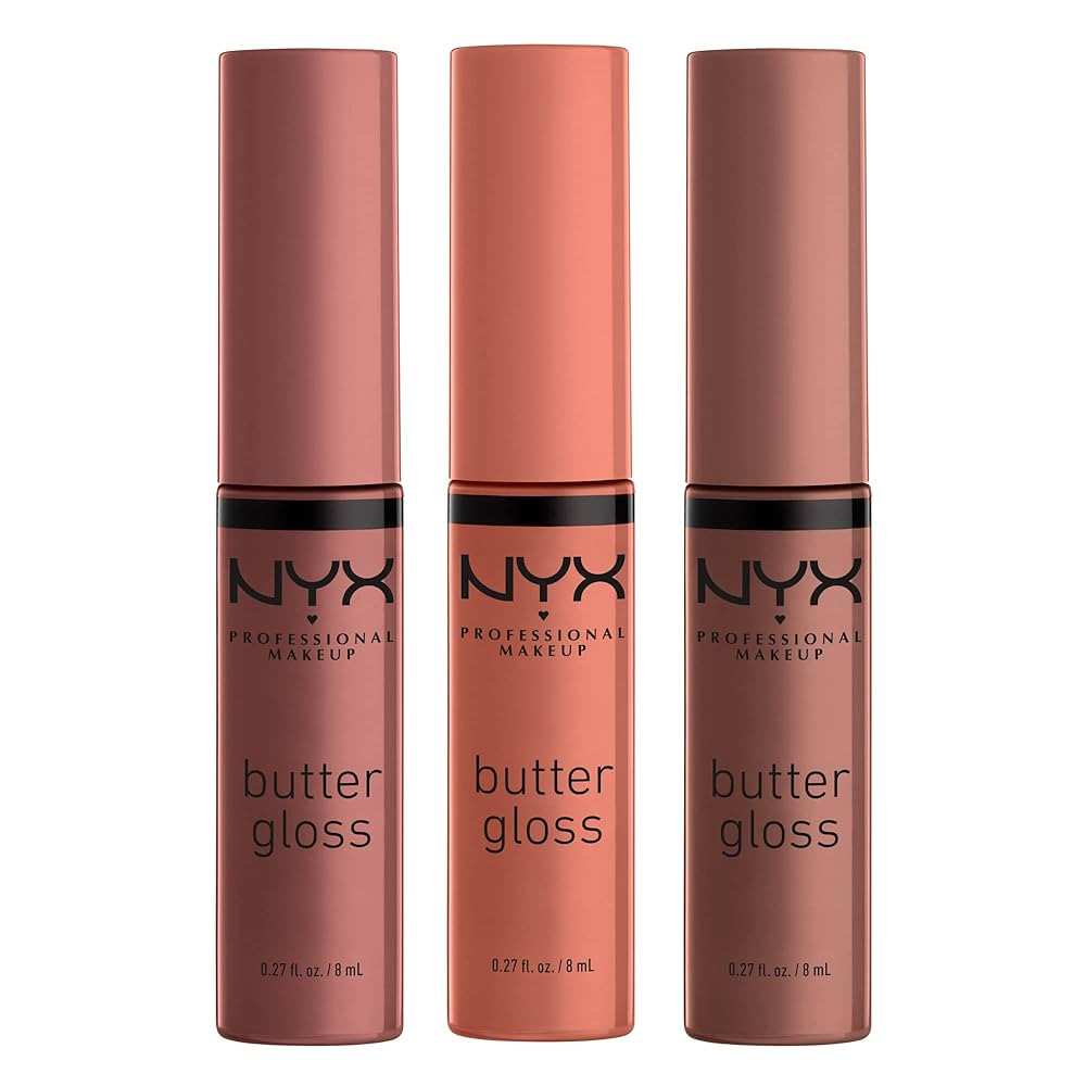 Amazon.com : NYX PROFESSIONAL MAKEUP Butter Gloss Brown Sugar, Non-Sticky Lip Gloss - Pack Of 3 (... | Amazon (US)