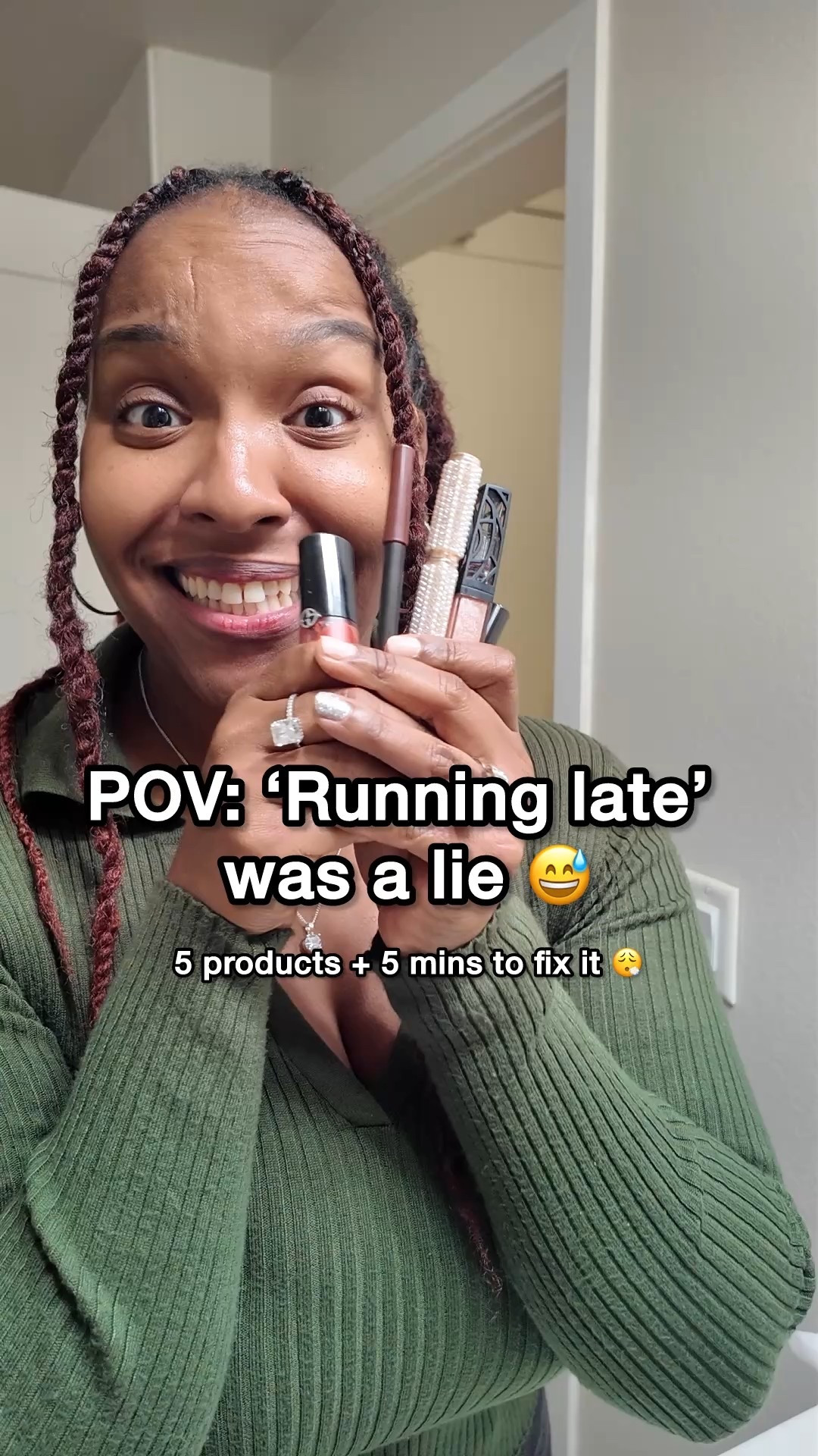 💄😅 I was ‘running late’ (aka I had just started), so this is a quick, minimalist makeup routine using lip liner, lip gloss, cheek tint, creamy stick eyeshadow, and eyeliner glue. Fast makeup, panic energy, flawless vibes. #makeuphacks #fastmakeup #minimal #quickbeat #easymakeup 

#LTKBeauty #LTKgrwm #LTKstorytime