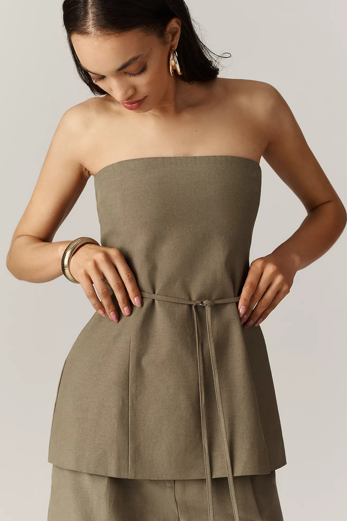 4th & Reckless Tally Strapless Tie-Waist Top | Anthropologie (US)