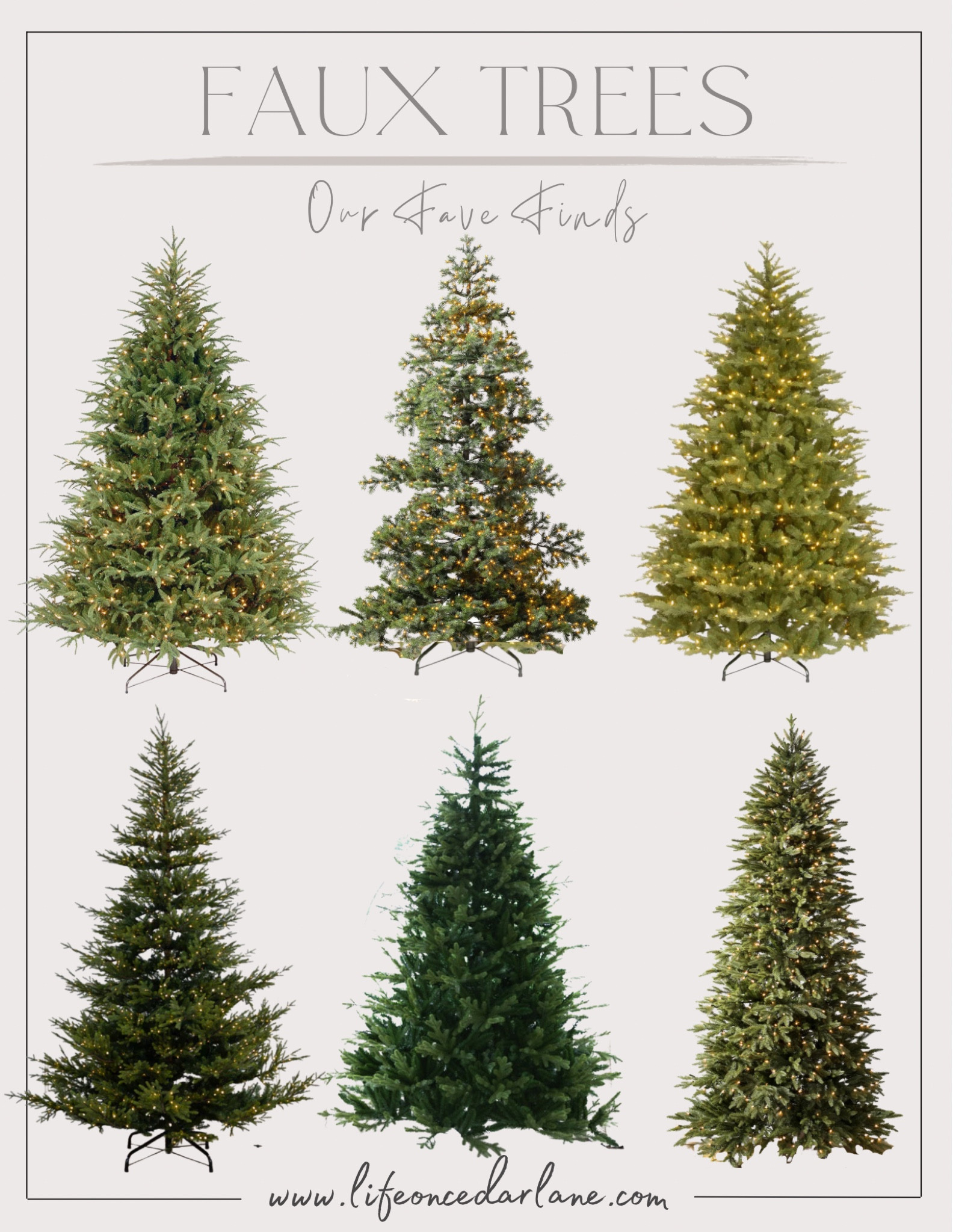 Faux Christmas Trees - shop our fave finds at different price points! So many gorgeous finds.  

#christmastree #holidaydecor #christmasdecor 