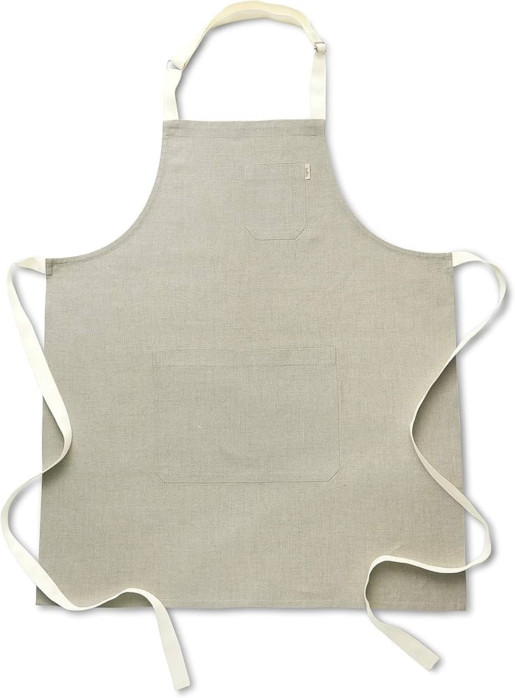Solino Home Linen Kitchen Apron – 100% Pure Linen Bib Apron for Men & Women – Natural/Ivory A... | Amazon (US)