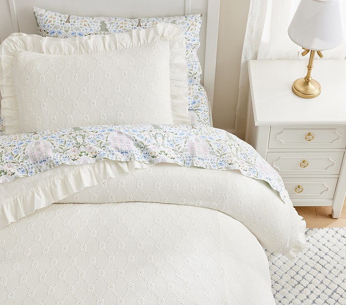 Nina Ruffle Duvet Cover &amp; Shams | Pottery Barn Kids