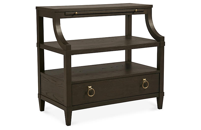 Soliloquy Bedside Table, Brown | One Kings Lane