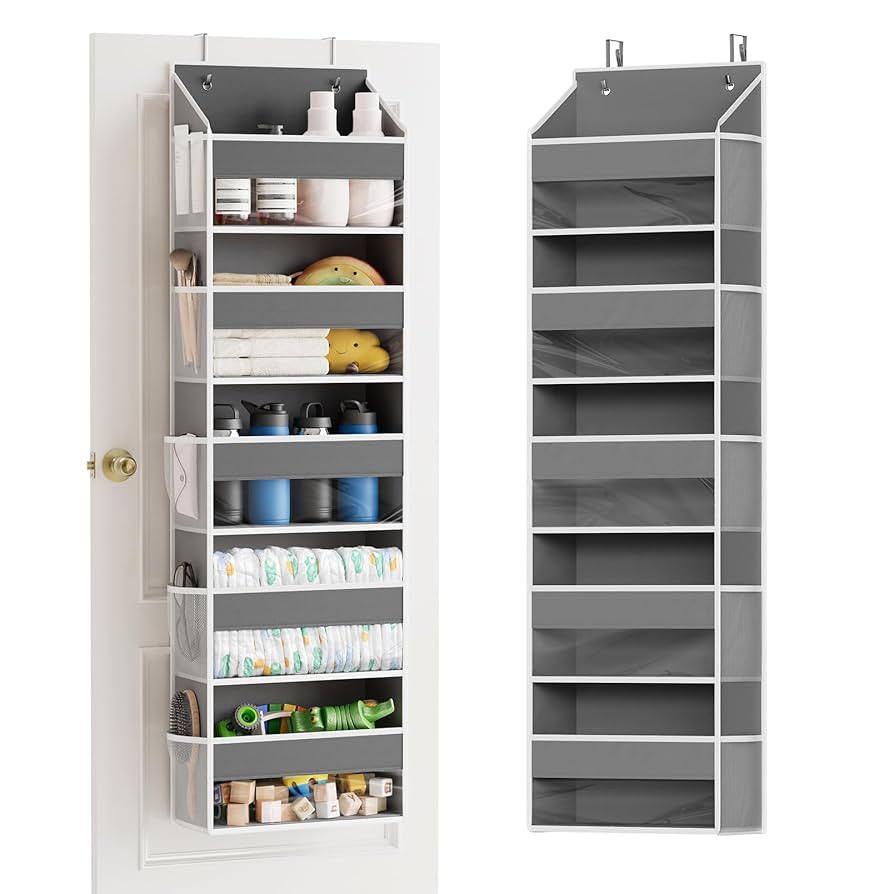 SpaceAid 1 Pack Over The Door Organizer with 5 Large Pockets and 10 Mesh Side Pockets, 5 Layers D... | Amazon (US)