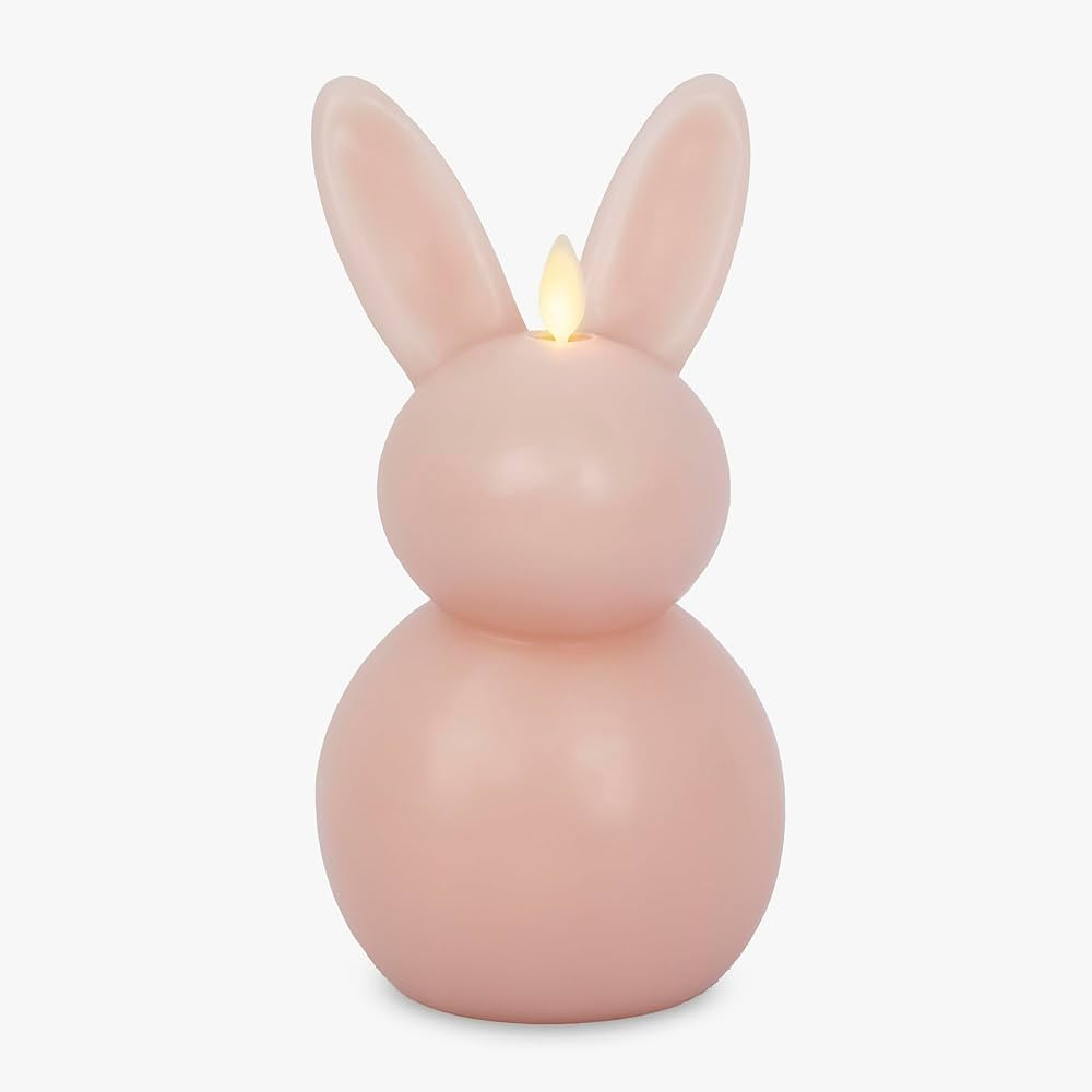 Luminara Easter Bunny Candle- Dusky Rose 4.5" x 4.5" x 8.5"- Flameless Real-Flame Holiday-Inspire... | Amazon (US)