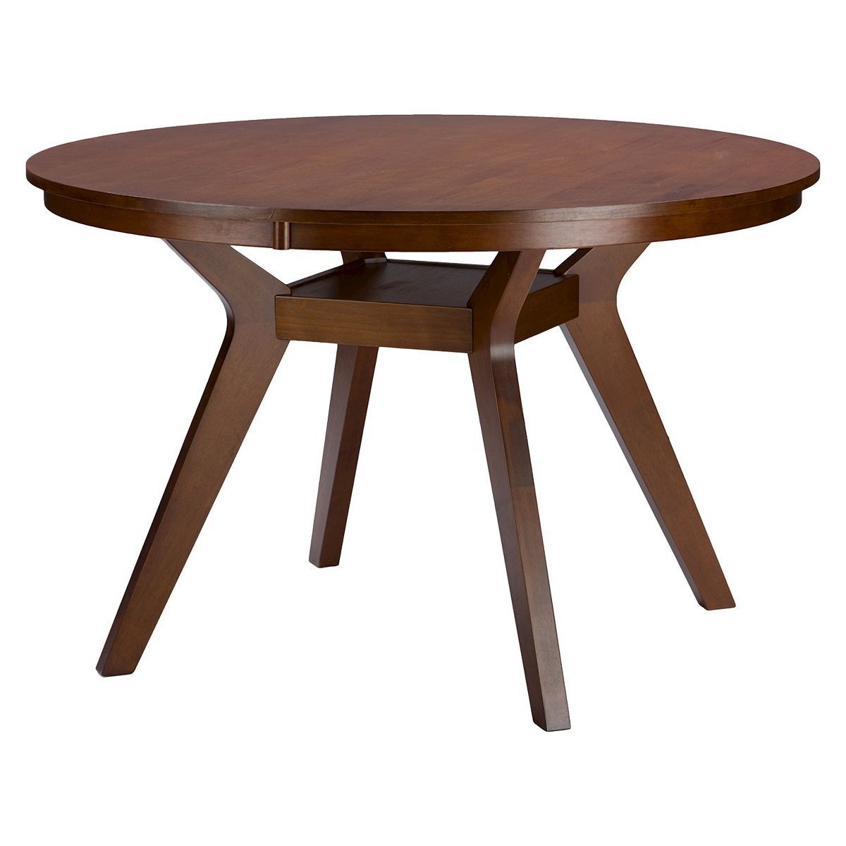 Montreal Mid-Century Round Wood Dining Table - Brown Walnut - Baxton Studio | Target