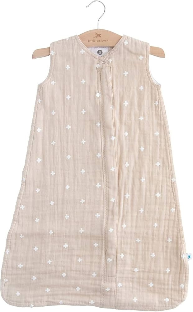 Little Unicorn – Taupe Cross Cotton Muslin Sleep Bag | 100% Cotton | Super Soft and Lightweight... | Amazon (US)