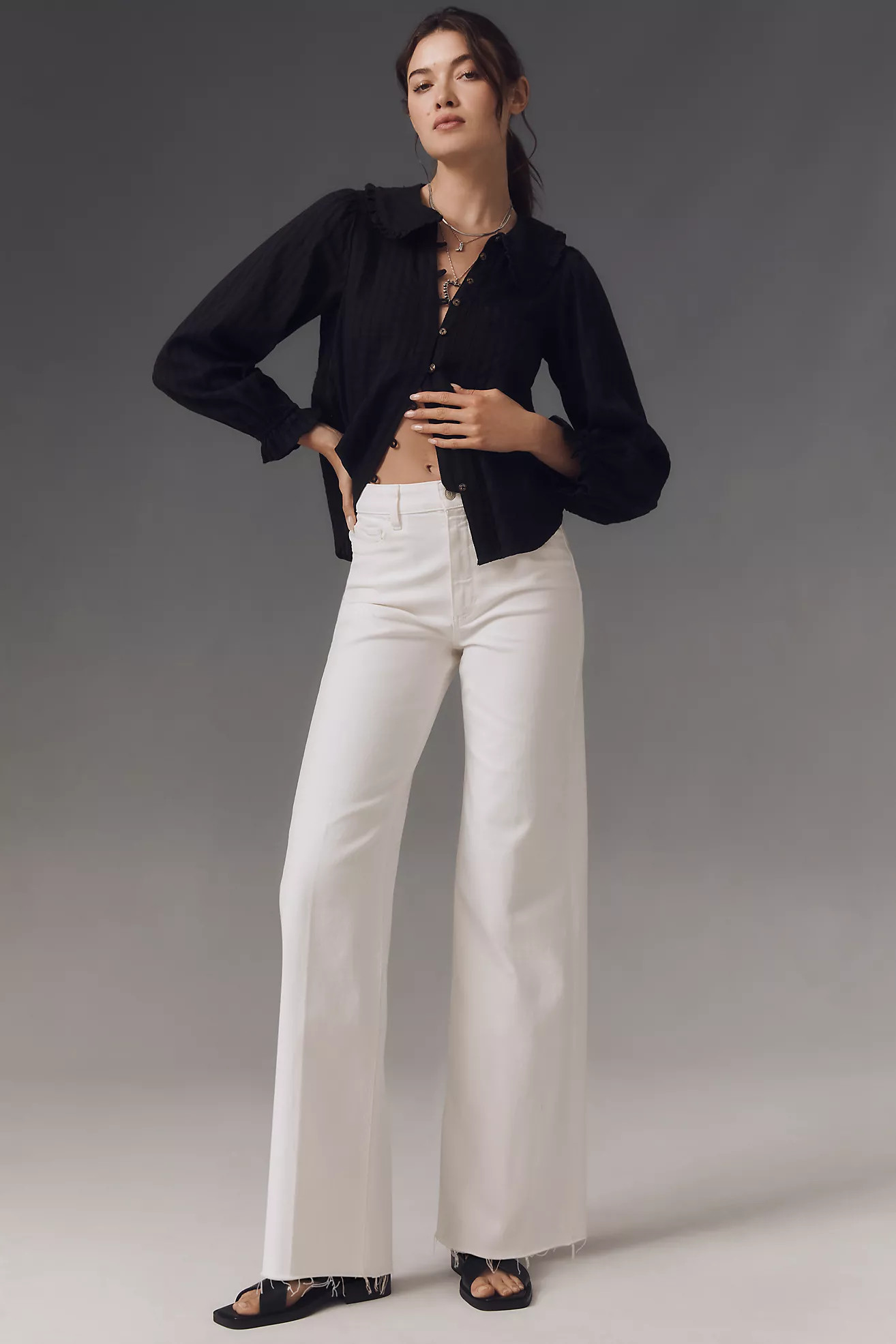 PAIGE The Anessa High-Rise Wide-Leg Jeans | Anthropologie (US)