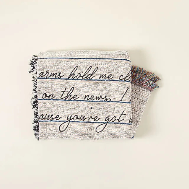 Personalized Hand-Written Letter Blanket | UncommonGoods