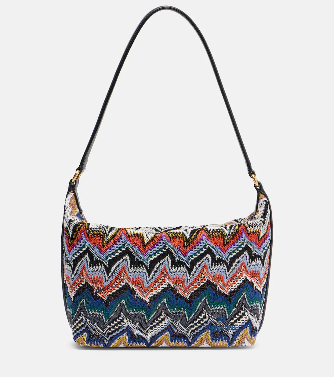 Zigzag leather-trimmed shoulder bag | Mytheresa (US/CA)
